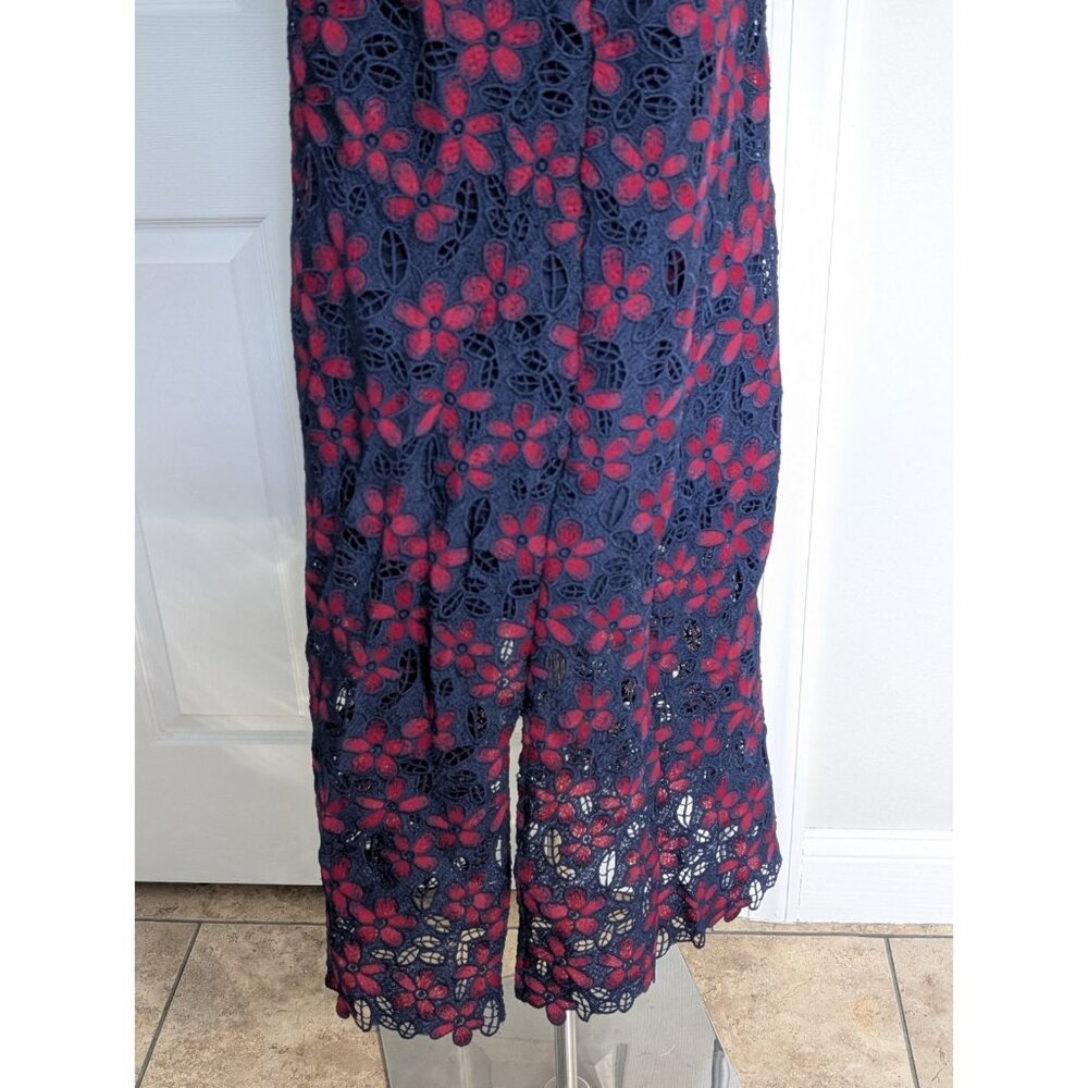 Tuckernuck Pomander Place Maxi Midi Dress L Midnight Floral Lace Seraphina Blue - Picture 6 of 12